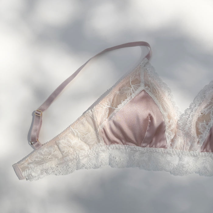 Dreamy Rose Triangle Bralette | Rose Pink