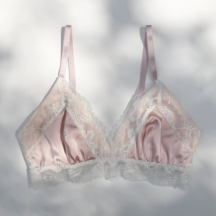 Dreamy Rose Triangle Bralette | Rose Pink