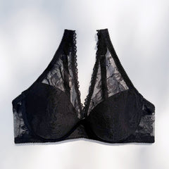 Ellis Plunge Underwire Bra | Black