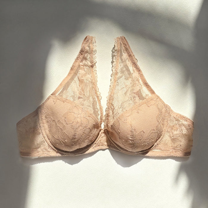 Ellis Plunge Underwire Bra | Sand Beige