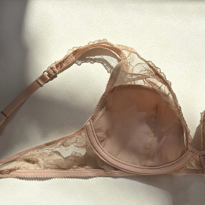 Ellis Plunge Underwire Bra | Sand Beige