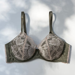 Dreamy Rose Underwire Bra | Khaki