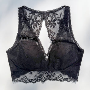 Little Bloom Back Style Bralette | Black