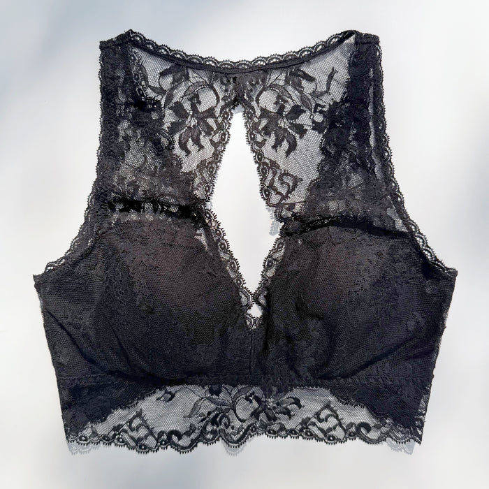 Little Bloom Back Style Bralette | Black