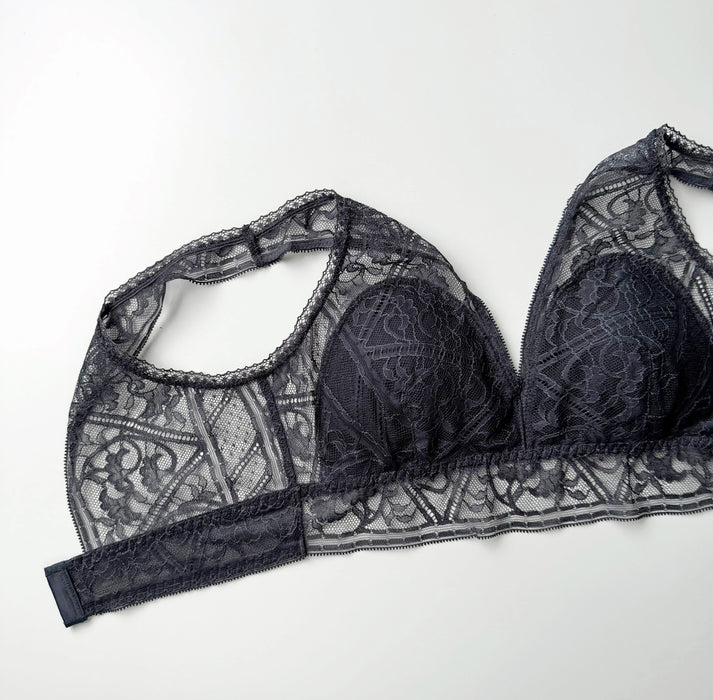 Amary Long Bralette | Charcoal