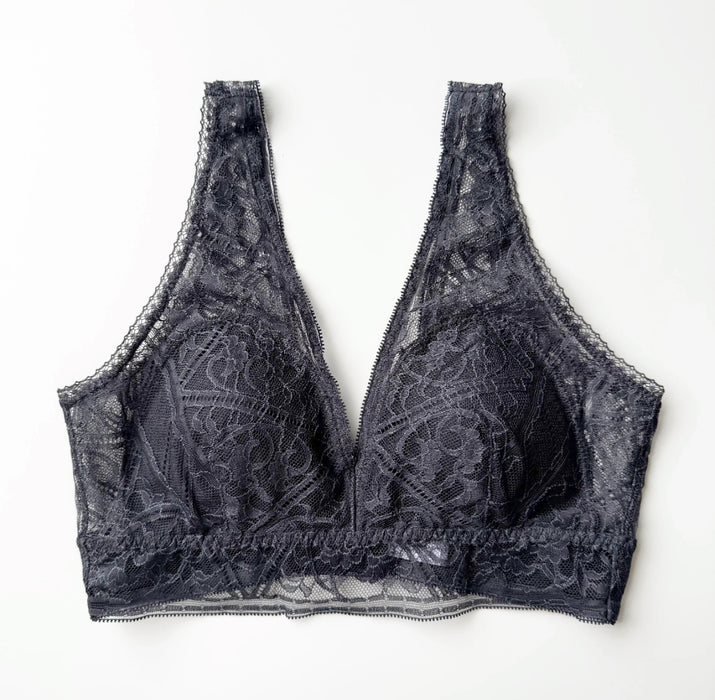 Amary Long Bralette | Charcoal