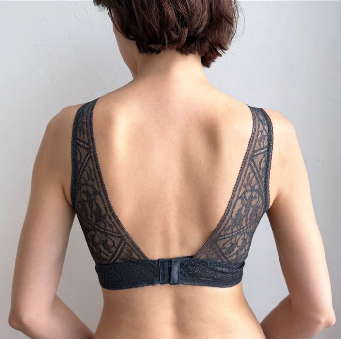 Amary Long Bralette | Charcoal