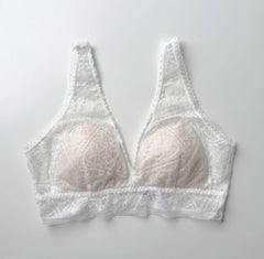 Amary Long Bralette | White