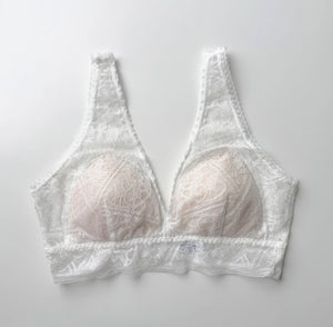 Amary Long Bralette | White