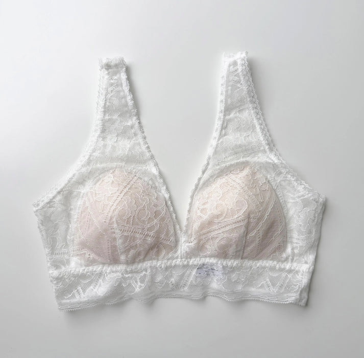 Amary Long Bralette | White