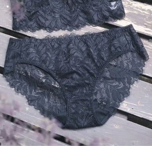 Bandeau Leaf Set Bikini | Black