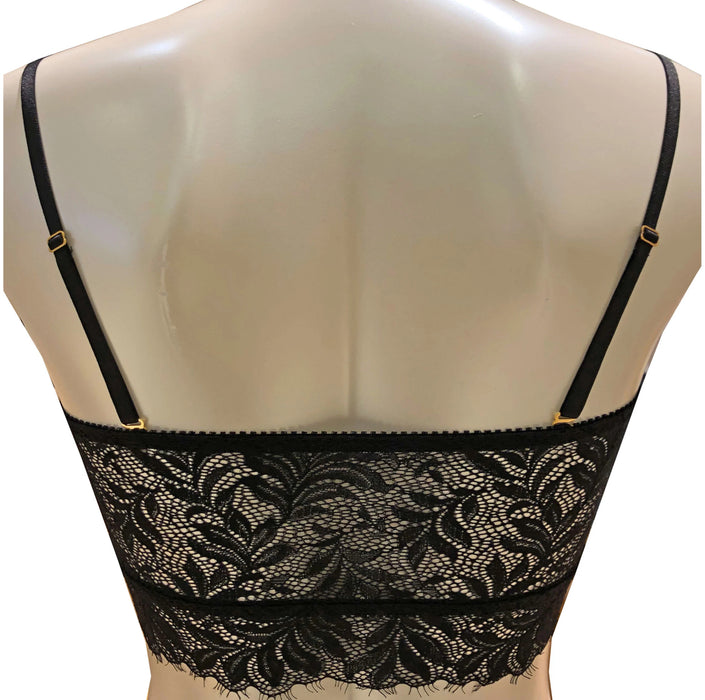 Bandeau Leaf Bra | Black