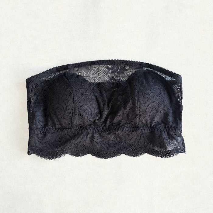 Botanical Bandeau Bralette | Black