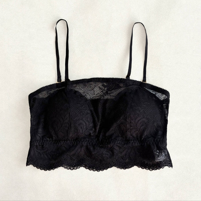 Botanical Bandeau Bralette | Black
