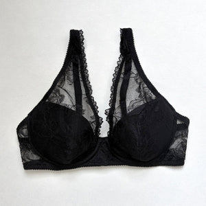 Ellis Plunge Underwire Bra | Black