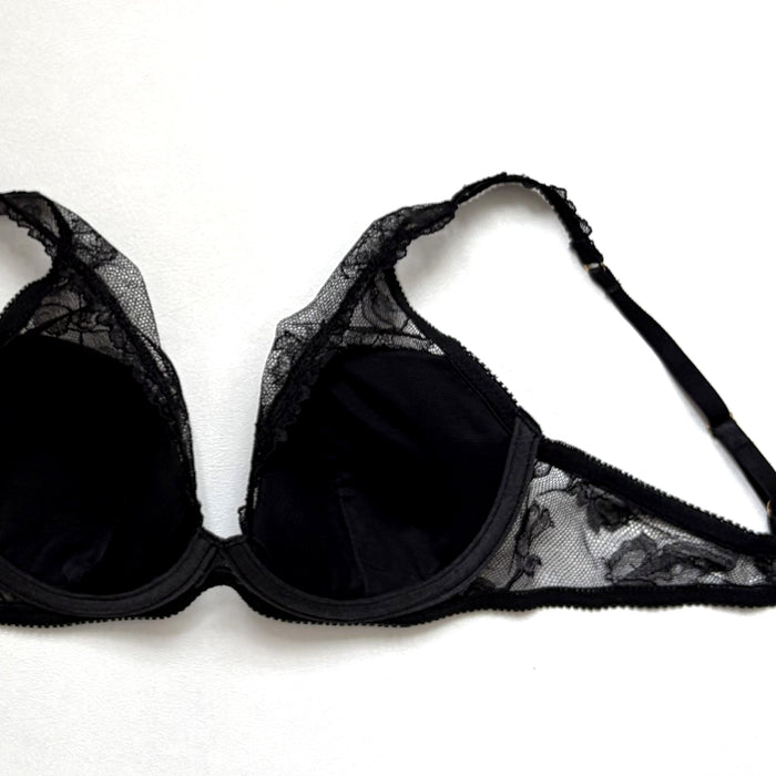 Ellis Plunge Underwire Bra | Black