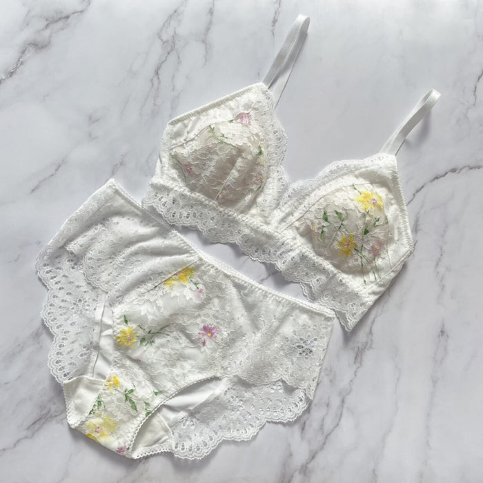 Flower Garden Bikini | White