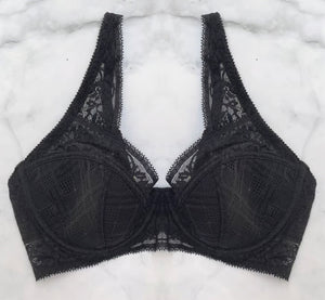 Freesia Plunge Underwire Bra | Black