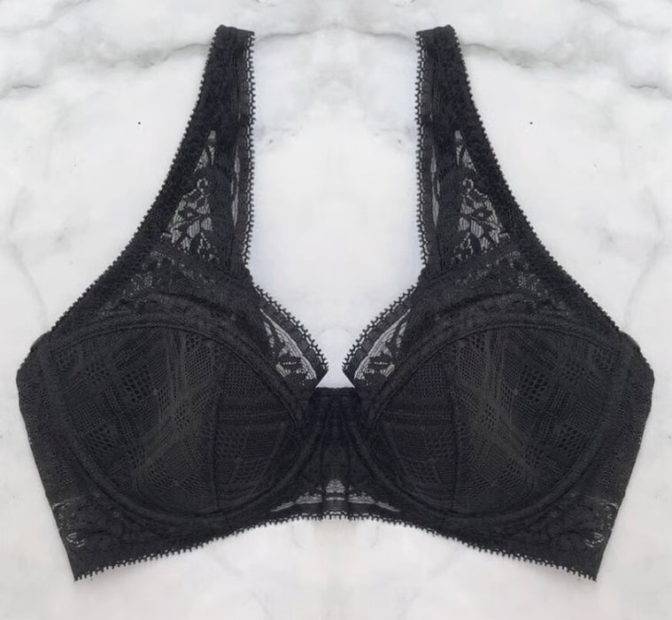 Freesia Plunge Underwire Bra | Black