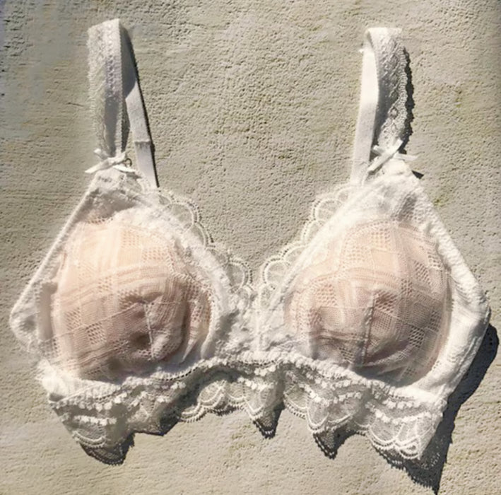 Love Triangle Bralette | White