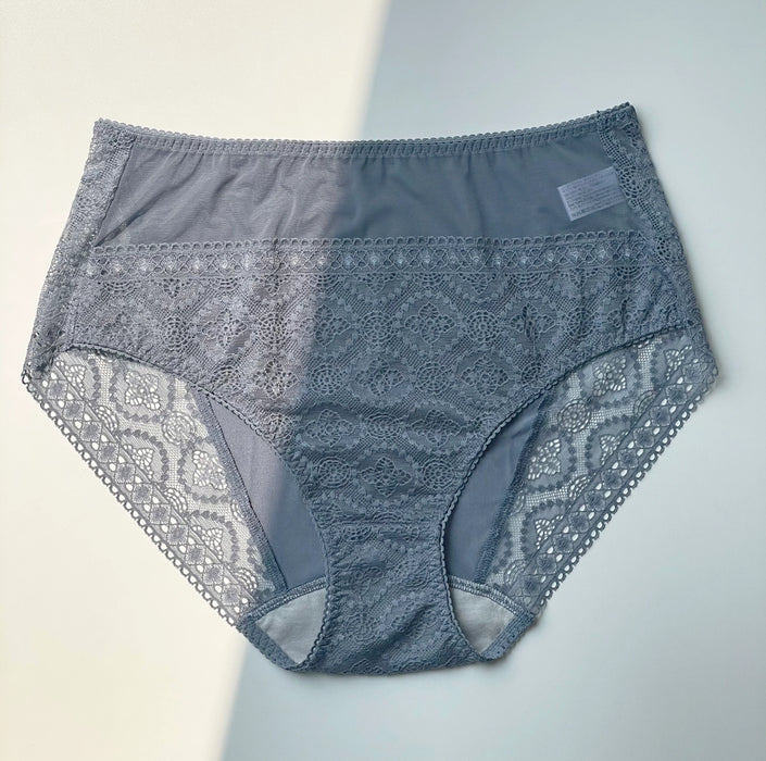 Moroccan High Waist Bikini | Blue Gray