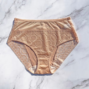 Moroccan High Waist Bikini | Pink Brown