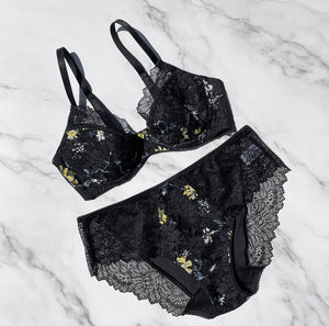 Night Garden Underwire Bra | Black