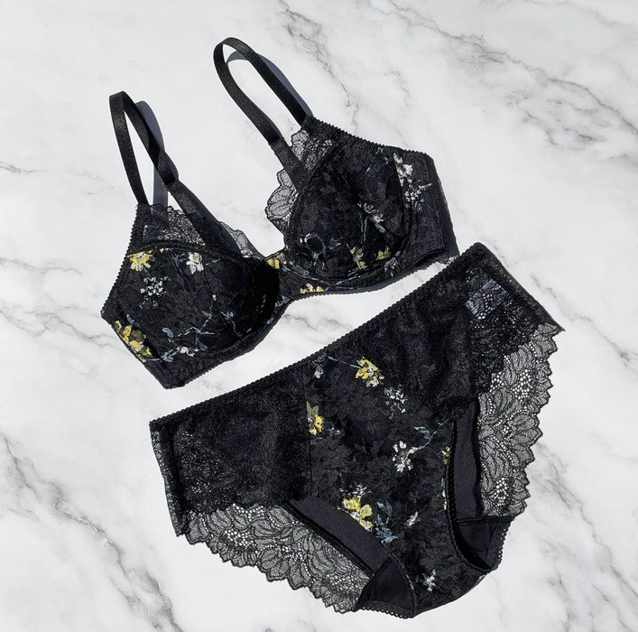 Night Garden Underwire Bra | Black