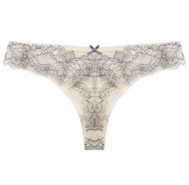 Peach Rose Thong | Dusty Blue