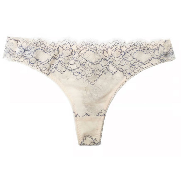 Peach Rose Thong | Dusty Blue