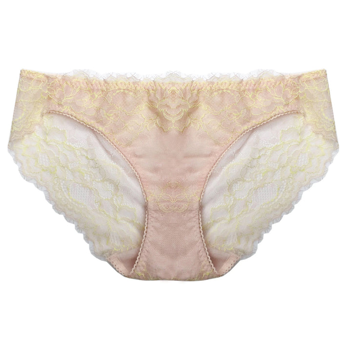 Peach Rose Lace Bikini | Baby Pink