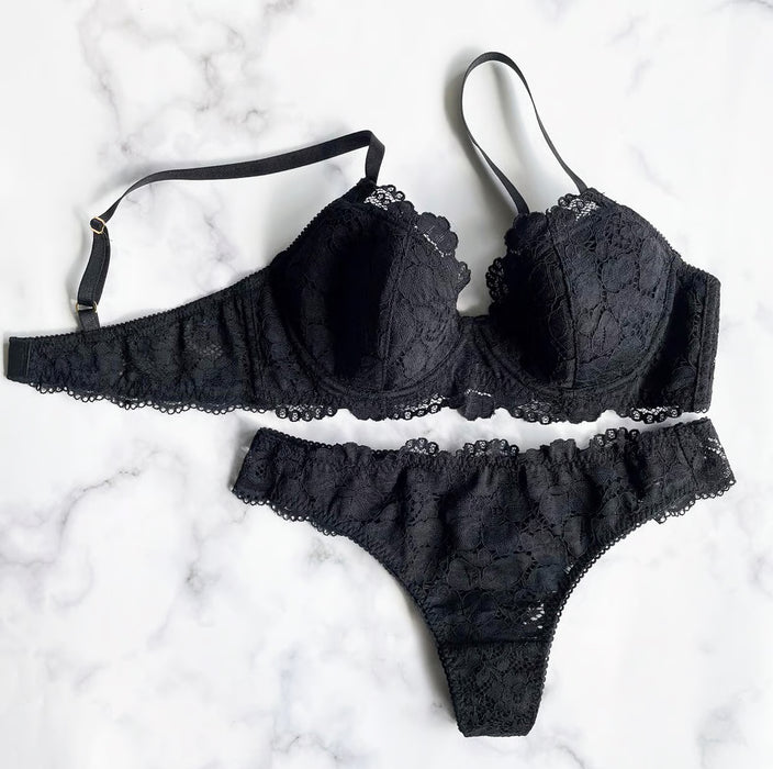 Peoney Underwire Bra | Black