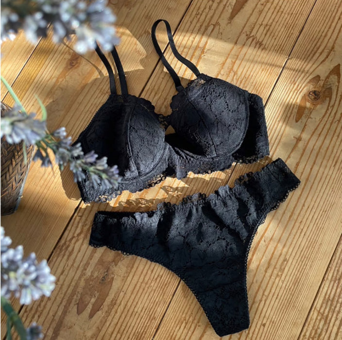 Peoney Underwire Bra | Black