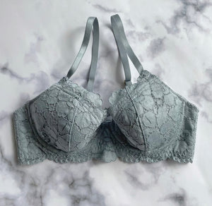 Peony Underwire Bra | Blue