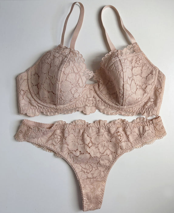 Peony Underwire Bra | Pink Beige