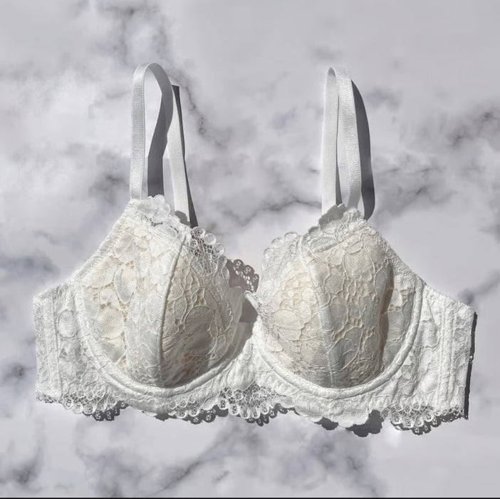 Peony Underwire Bra | White