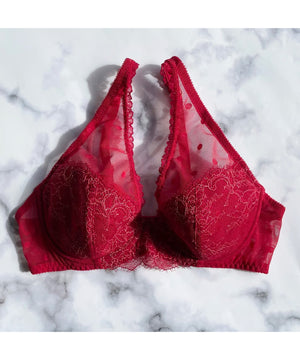 Polka Dot Underwire Bra | Berry