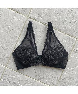 Polka Dot Underwire Bra | Black
