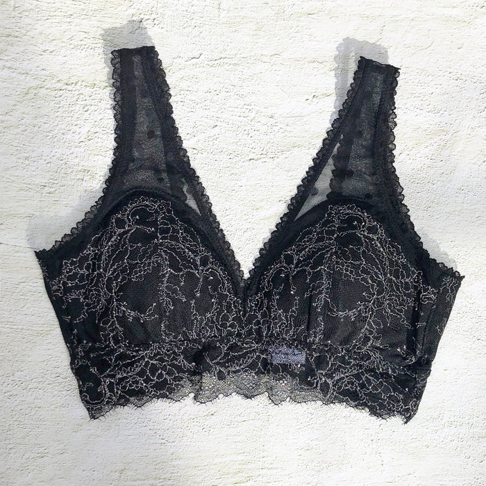 Polka Dot Bralette | Black