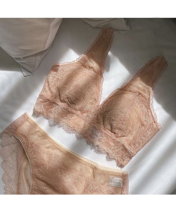 Polka Dot Bralette | Pink Beige