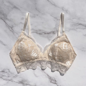 Protea Triangle Bralette | Vanilla