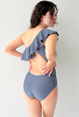 Swimwear Flare Onepiece | Blue Gray