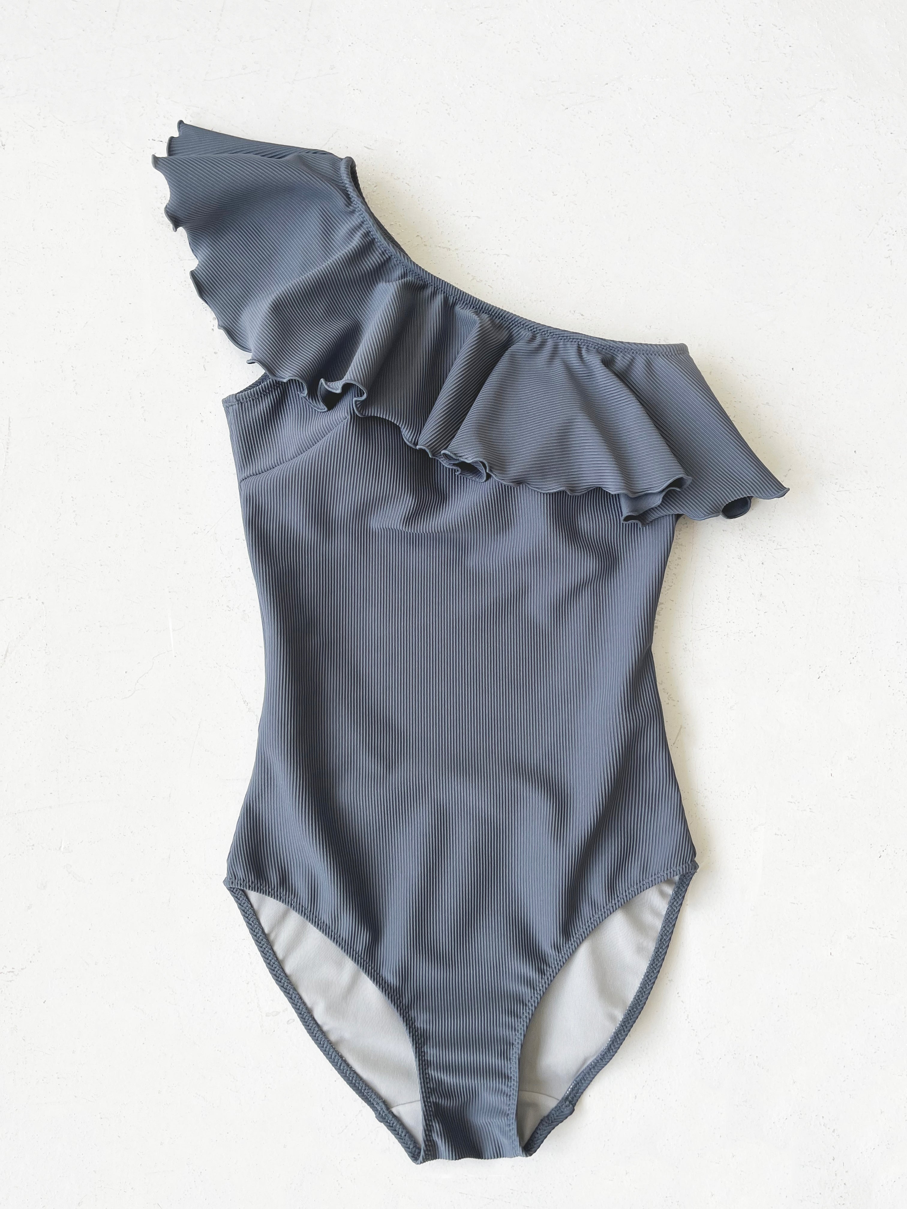 Swimwear Flare Onepiece | Blue Gray