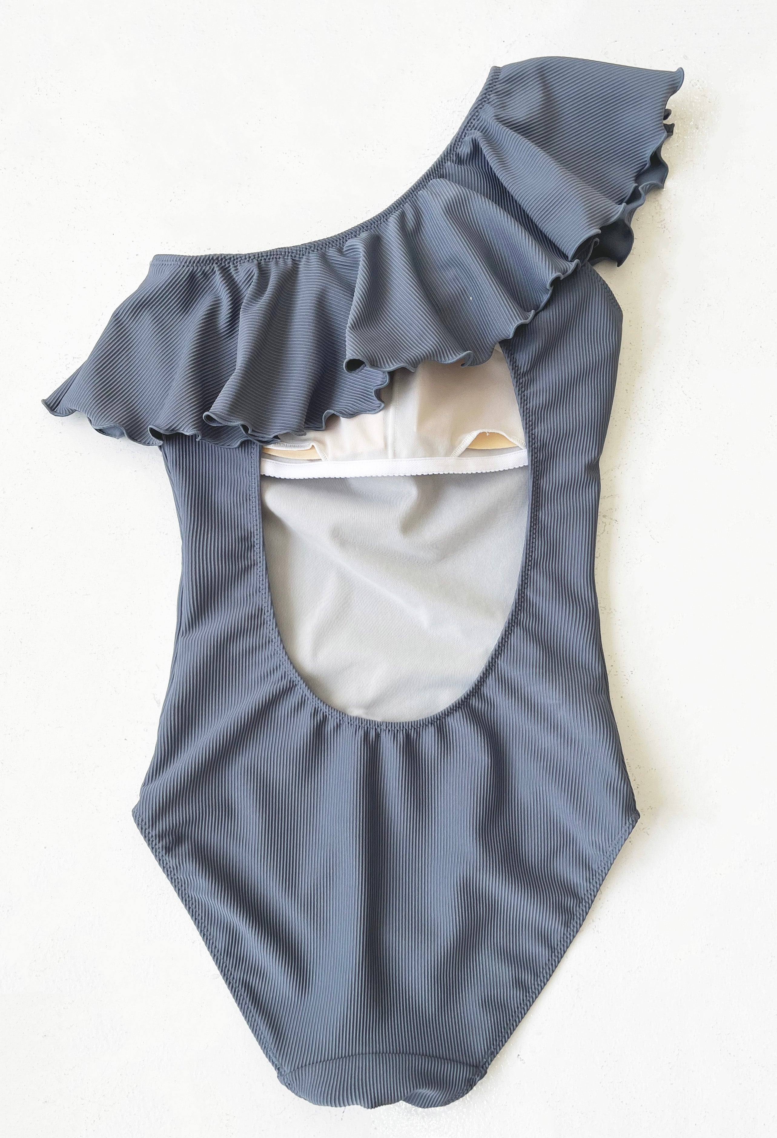 Swimwear Flare Onepiece | Blue Gray