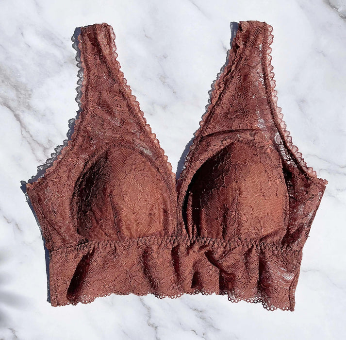 Viola Long Bralette | Brown