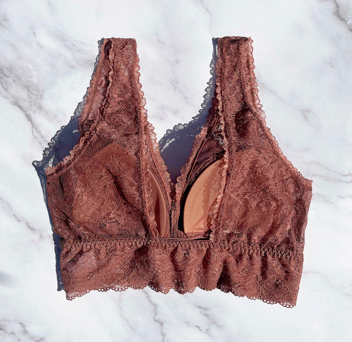 Viola Long Bralette | Brown