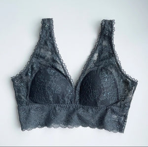 Viola Long Bralette | Moss Green