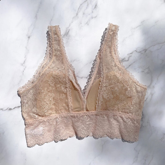 Viola Long Bralette | Nude Pink