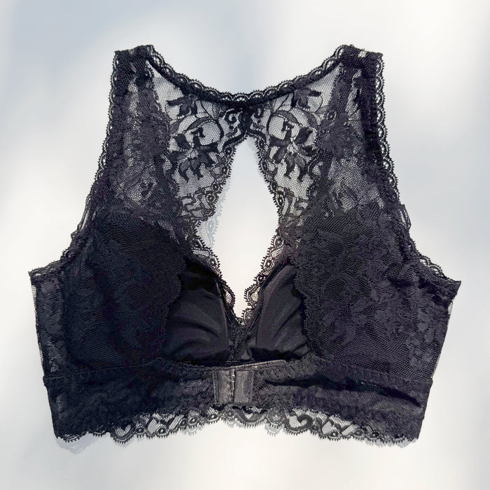 Little Bloom Back Style Bralette | Black