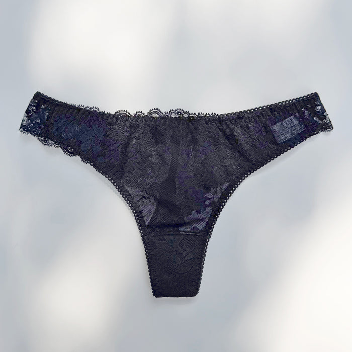 Little Bloom Thong | Black